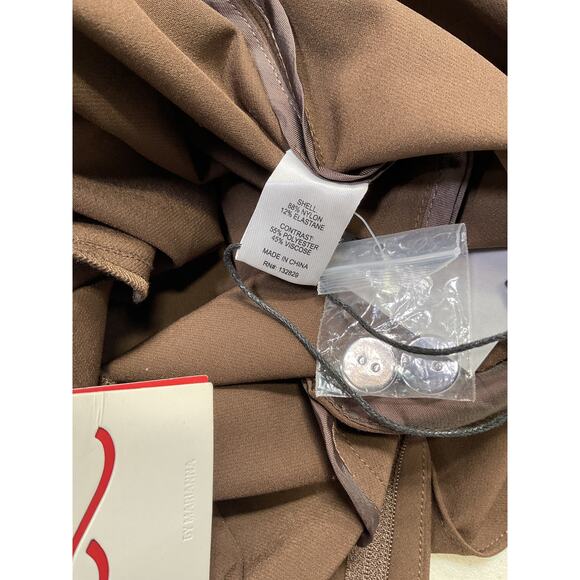 L'Academie 'Dominga' Brown Nylon Pant Size S - NWT - Picture 5 of 5